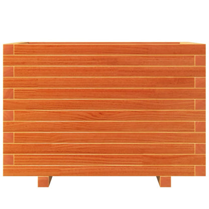 vidaXL Garden Planter Wax Brown 70x40x49.5 cm Solid Wood Pine