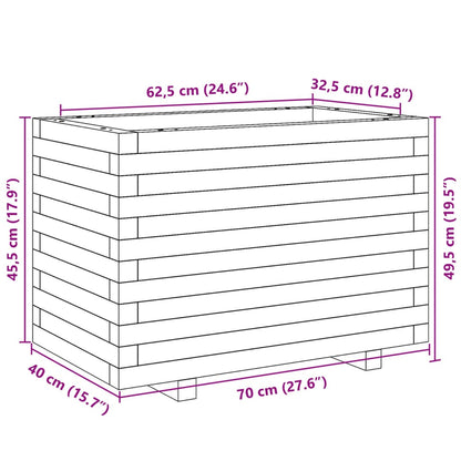 vidaXL Garden Planter 70x40x49.5 cm Impregnated Wood Pine
