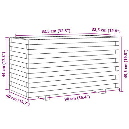 vidaXL Garden Planter 90x40x49,5 cm Solid Wood Pine