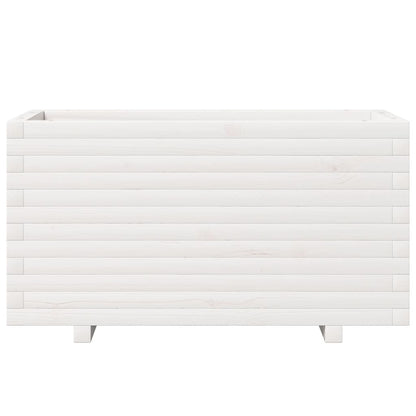 vidaXL Garden Planter White 90x40x49,5 cm Solid Wood Pine