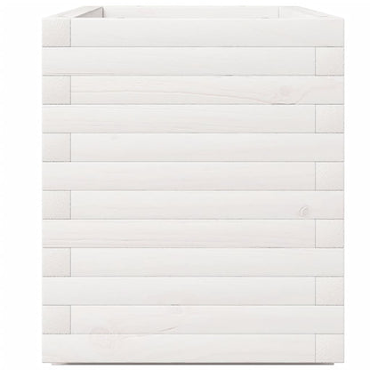 vidaXL Garden Planter White 90x40x49,5 cm Solid Wood Pine