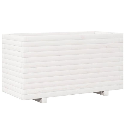 vidaXL Garden Planter White 90x40x49,5 cm Solid Wood Pine