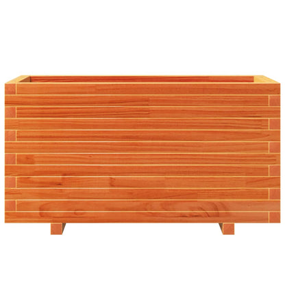 vidaXL Garden Planter Wax Brown 90x40x49.5 cm Solid Wood Pine