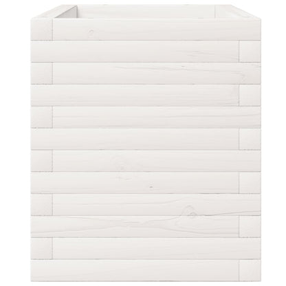 vidaXL Garden Planter White 110x40x49.5 cm Solid Wood Pine