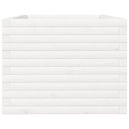 vidaXL Garden Planter White 90x60x49,5 cm Solid Wood Pine