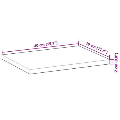 vidaXL Table Top Rectangular 40x30x2 cm Solid Wood Acacia