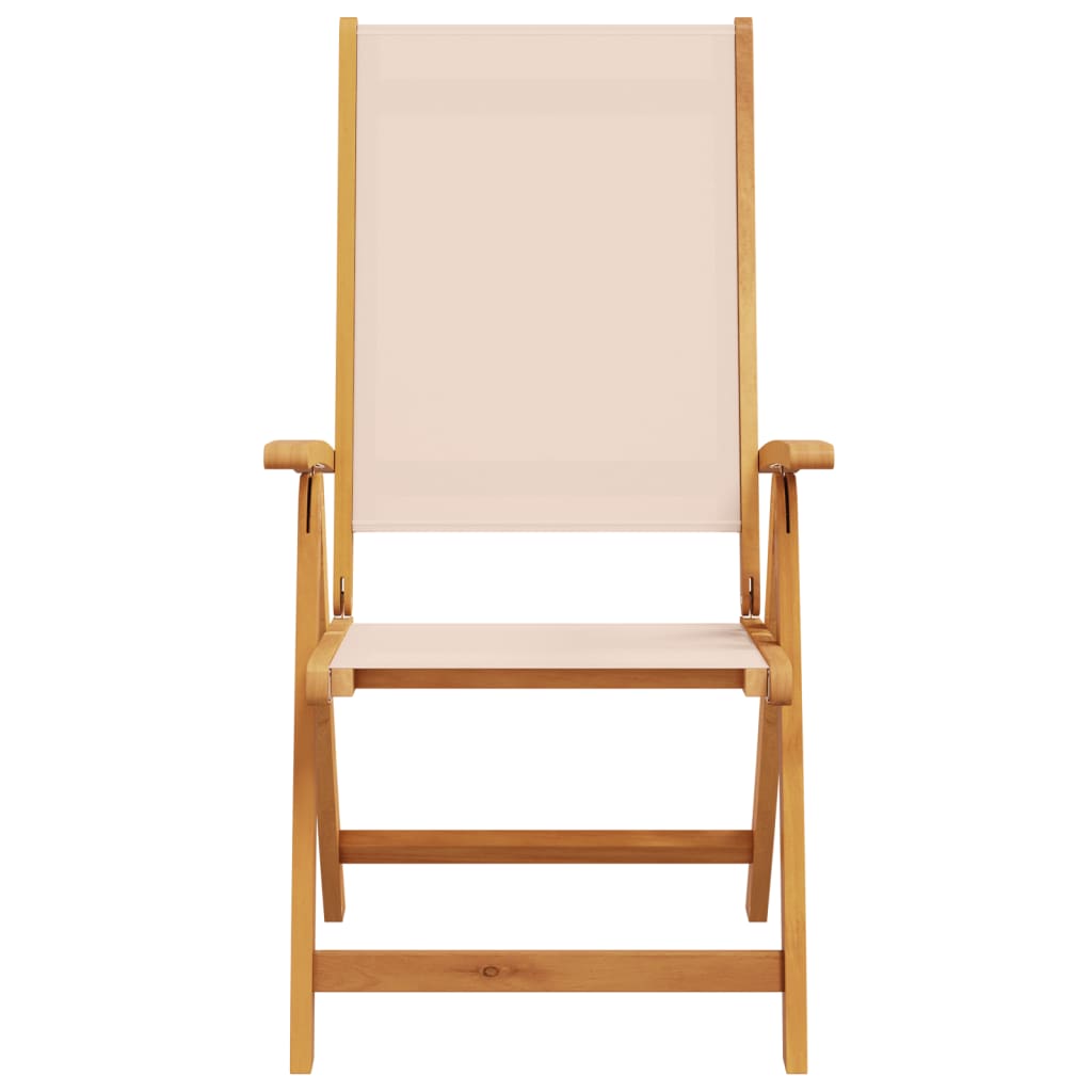 vidaXL Folding Garden Chair | Set of 2 | Cream
