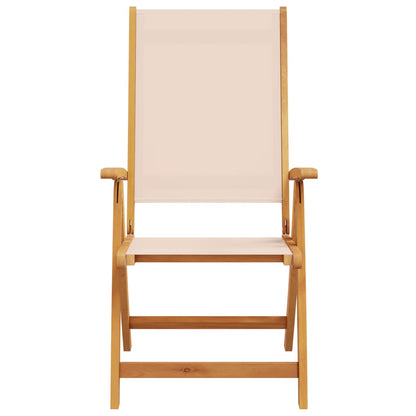vidaXL Folding Garden Chair | Set of 2 | Cream
