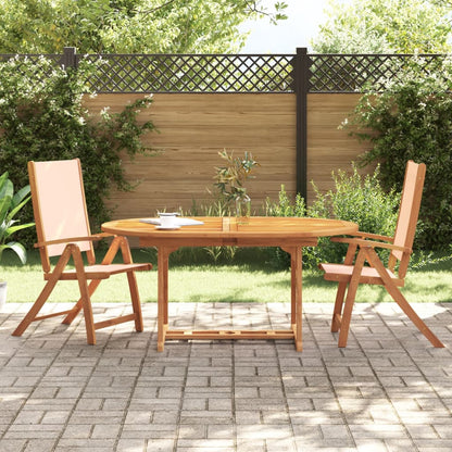 vidaXL Folding Garden Chair | Set of 2 | Cream