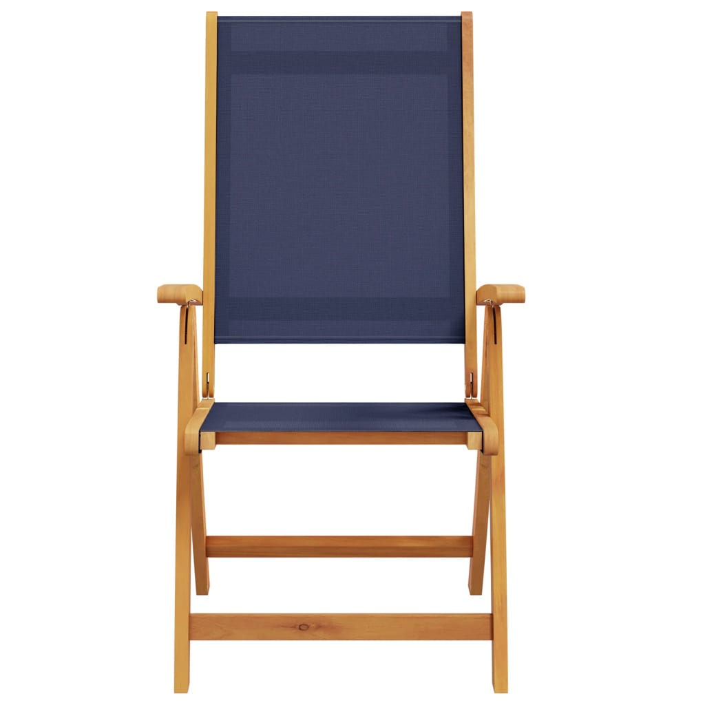 vidaXL Folding Garden Chairs 2 pcs Solid Wood Acacia and Textilene