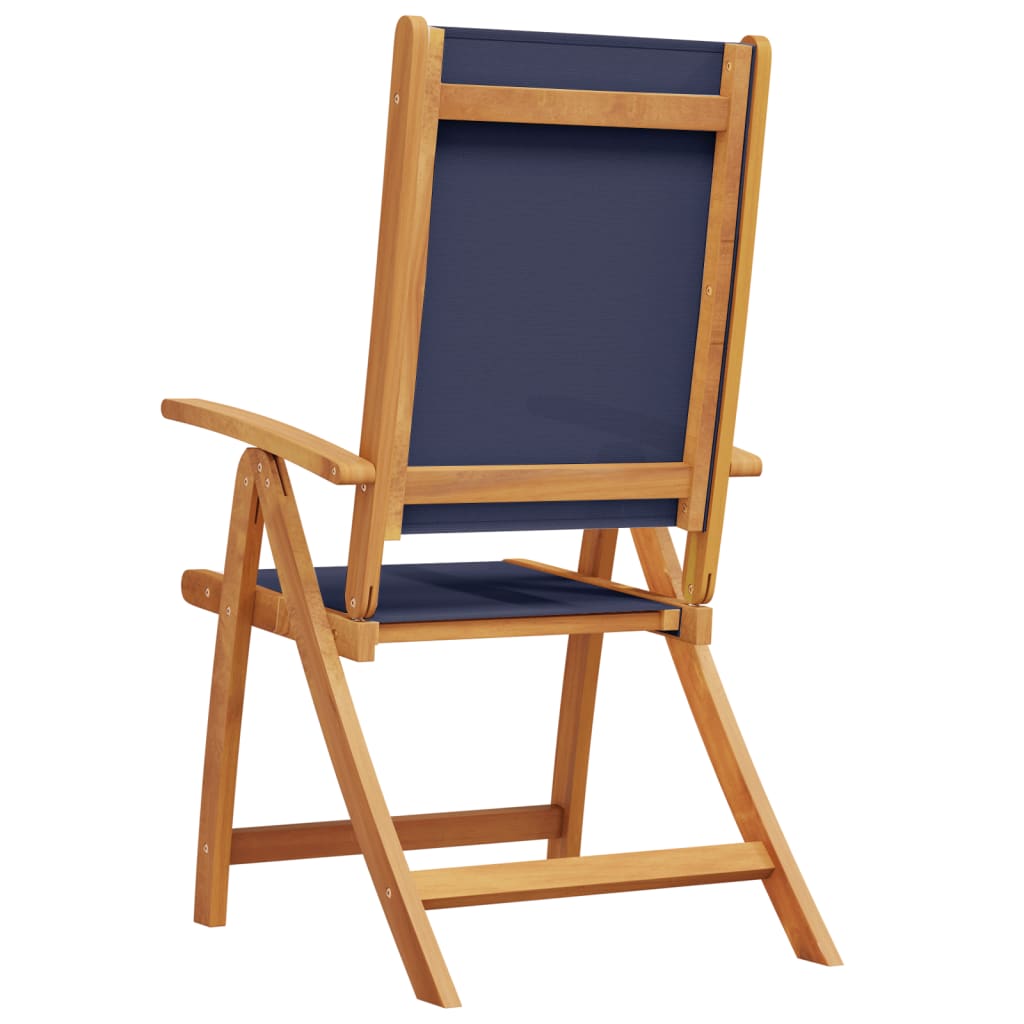 vidaXL Folding Garden Chairs 2 pcs Solid Wood Acacia and Textilene
