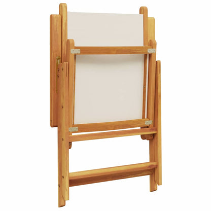 vidaXL 7 Piece Garden Dining Set Cream White Fabric and Solid Wood