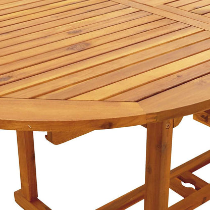 vidaXL 7 Piece Garden Dining Set Cream White Fabric and Solid Wood