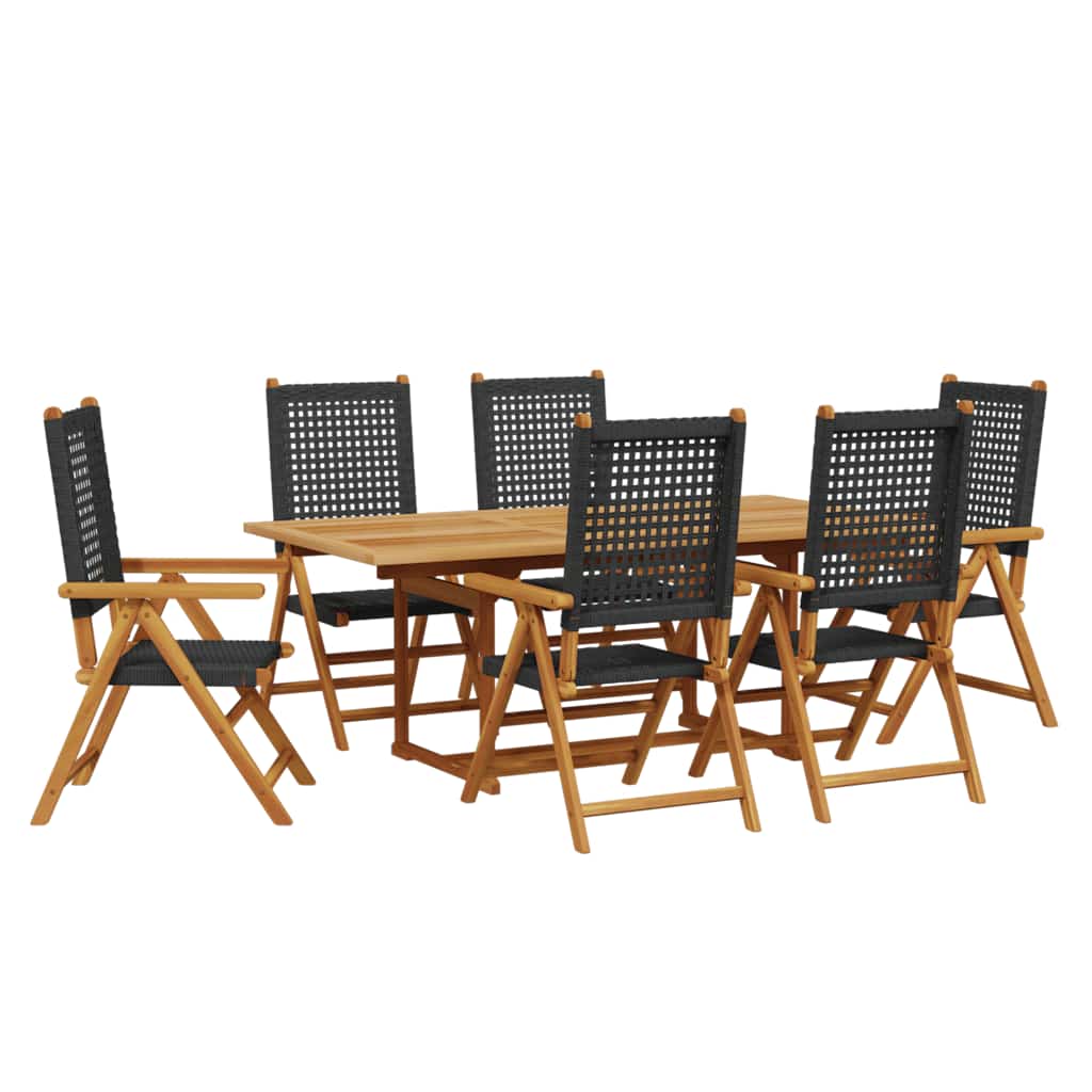 vidaXL Garden Dining Set | Black