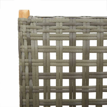 vidaXL Garden Dining Set | Grey | Solid acacia wood, PE rattan | Large