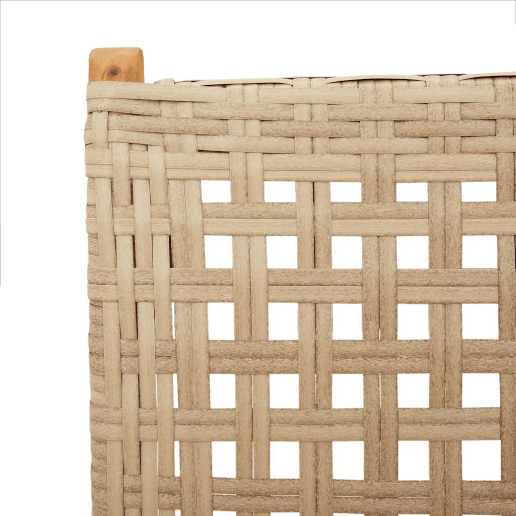 vidaXL Garden Dining Set | Beige | Solid Acacia wood, PE rattan | Medium