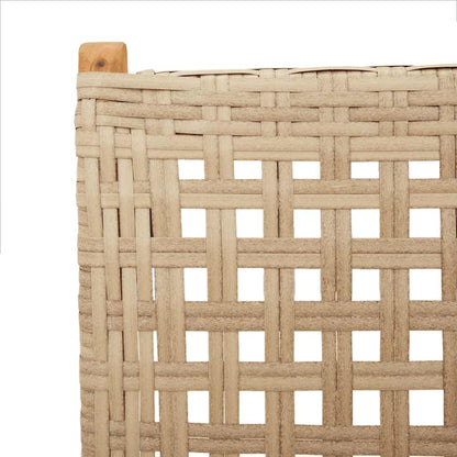vidaXL Garden Dining Set | Beige | Solid Acacia wood, PE rattan | Medium