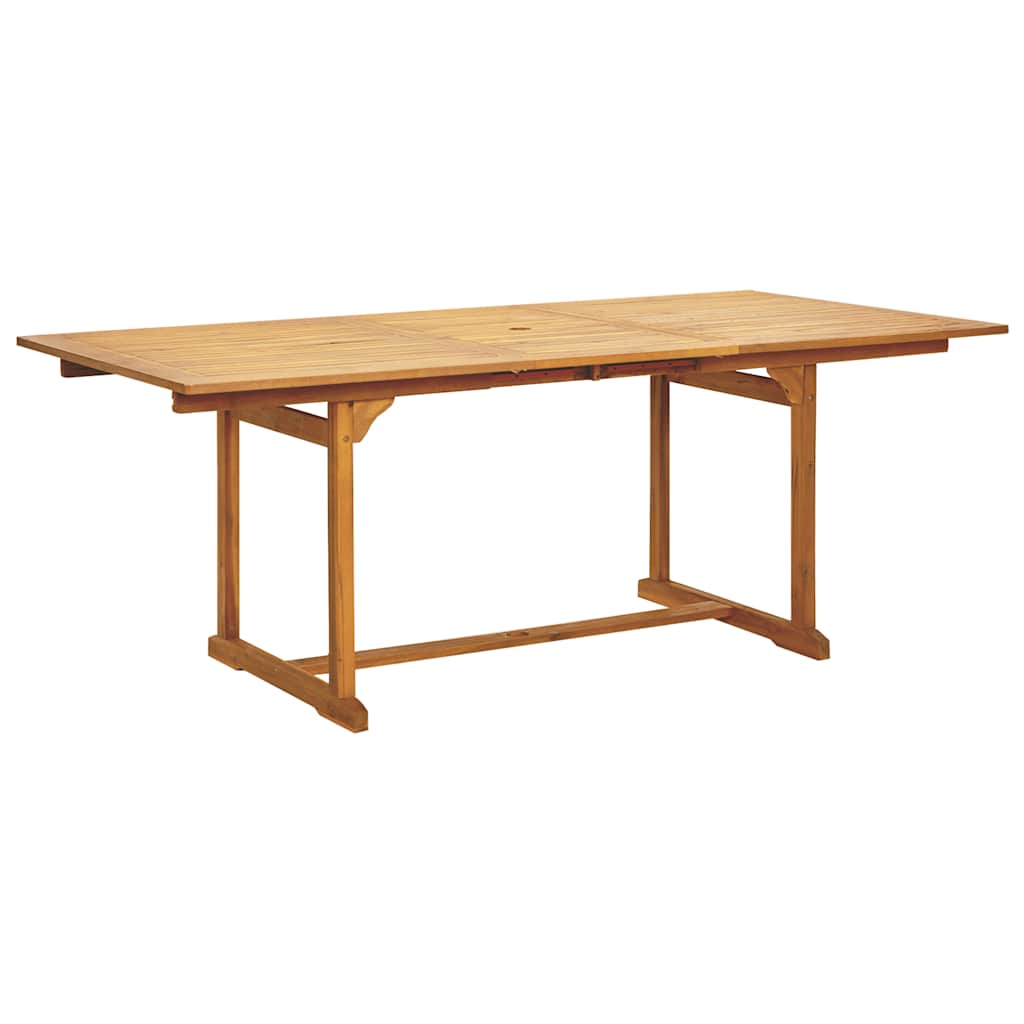 vidaXL 7 Piece Garden Dining Set Beige Polypropylene and Solid Wood
