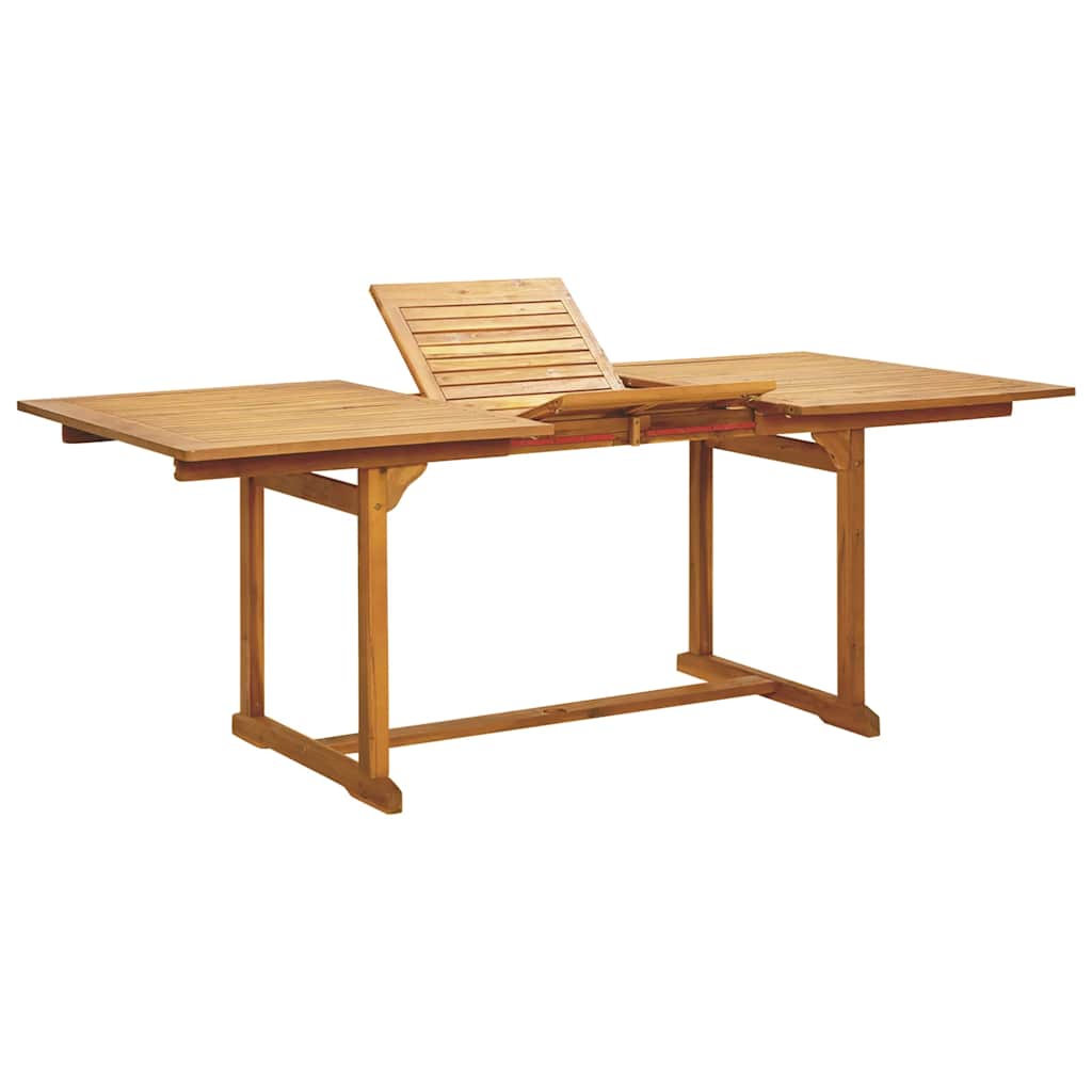 vidaXL 7 Piece Garden Dining Set Beige Polypropylene and Solid Wood