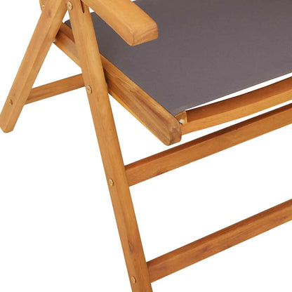 vidaXL 7 Piece Garden Dining Set Anthracite Fabric and Solid Wood