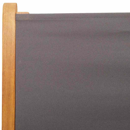 vidaXL 7 Piece Garden Dining Set Anthracite Fabric and Solid Wood