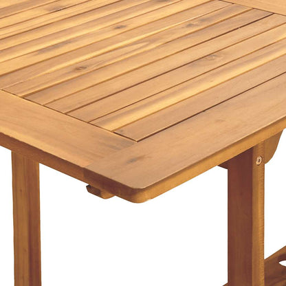 vidaXL 7 Piece Garden Dining Set Blue and White Fabric and Solid Wood
