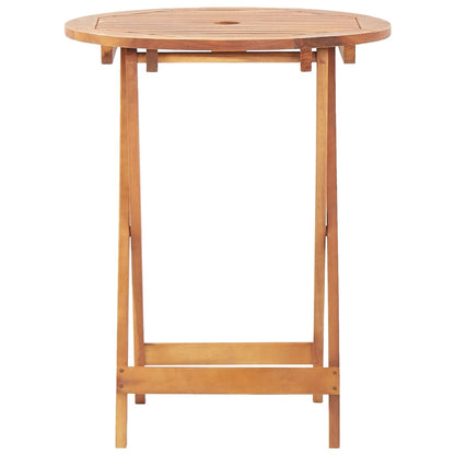 vidaXL Bistro Set | Black | Solid acacia wood, Polypropylene | Compact