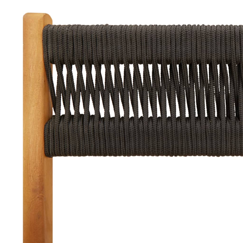 vidaXL Bistro Set | Black | Solid acacia wood, Polypropylene | Compact