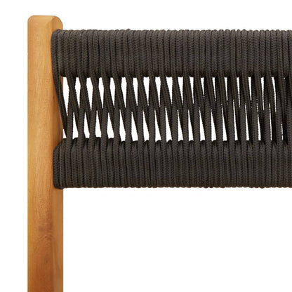 vidaXL Bistro Set | Black | Solid acacia wood, Polypropylene | Compact
