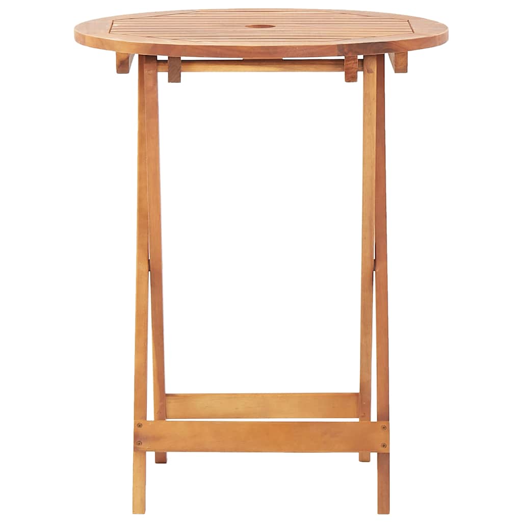 vidaXL Bistro Set | Beige | Solid acacia wood | Medium |  Foldable  | Bistro Set