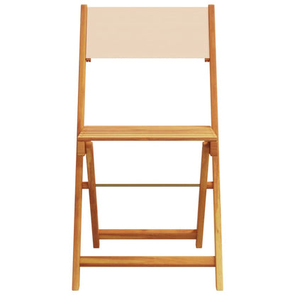 vidaXL Bistro Set | Beige | Solid Acacia wood | Compact | Foldable | Bistro Set