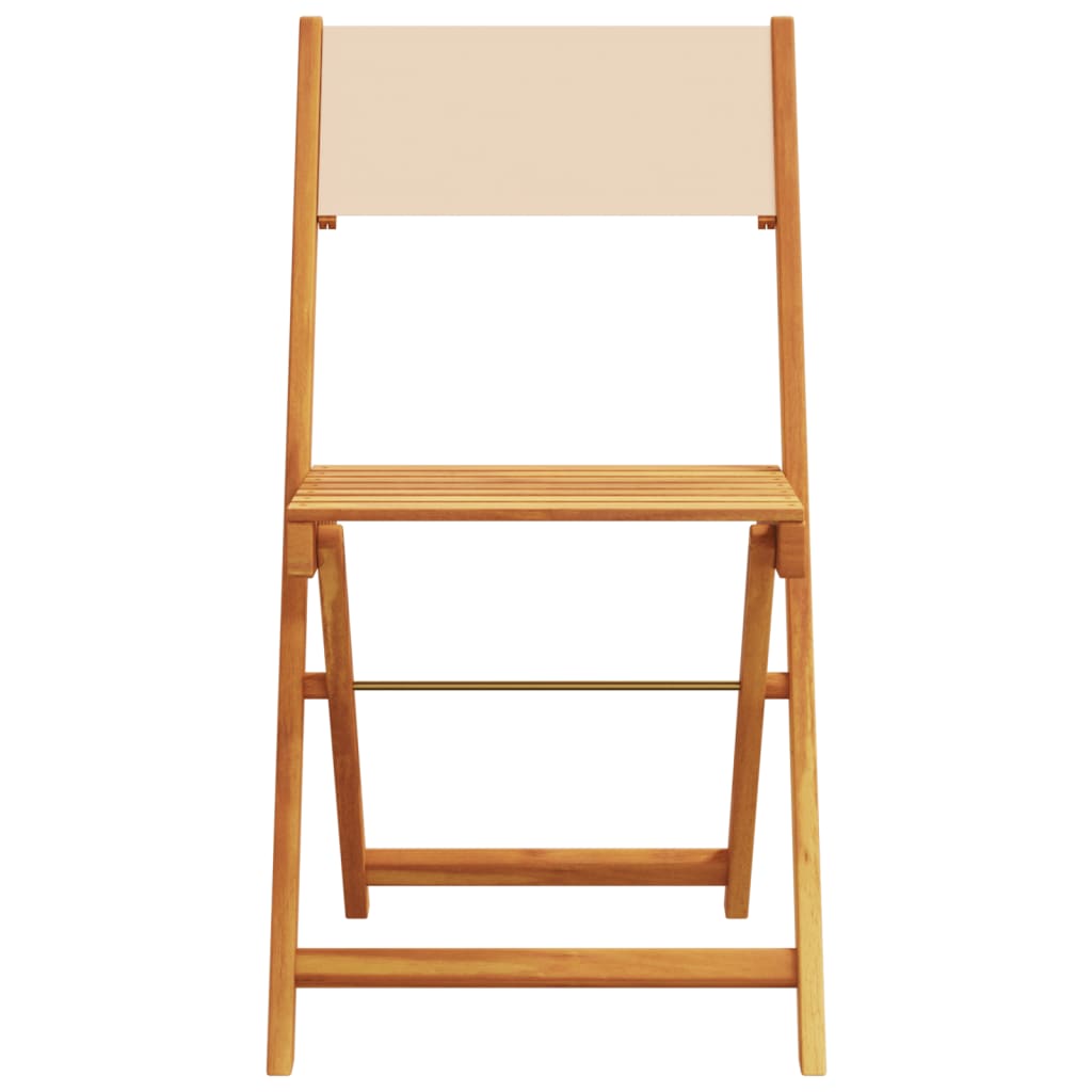 vidaXL 5 Piece Garden Dining Set Beige Fabric and Solid Wood