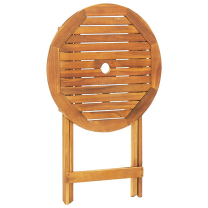 vidaXL Bistro Set | Black | Poly Rattan, Solid Acacia wood with an oil finish