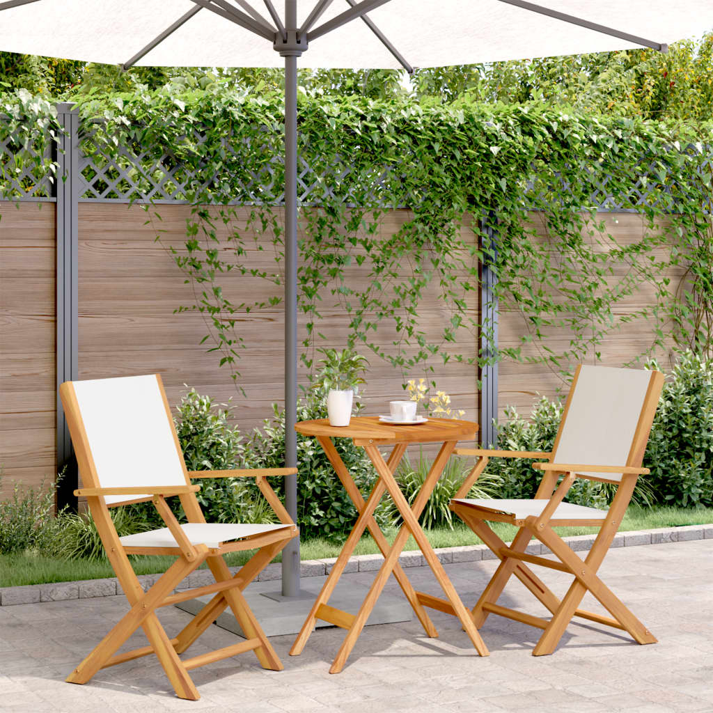 vidaXL Bistro Set | Cream White