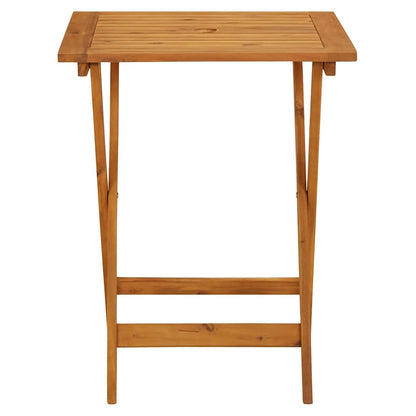 vidaXL Bistro Set | Beige | Solid acacia wood and PE rattan | Foldable