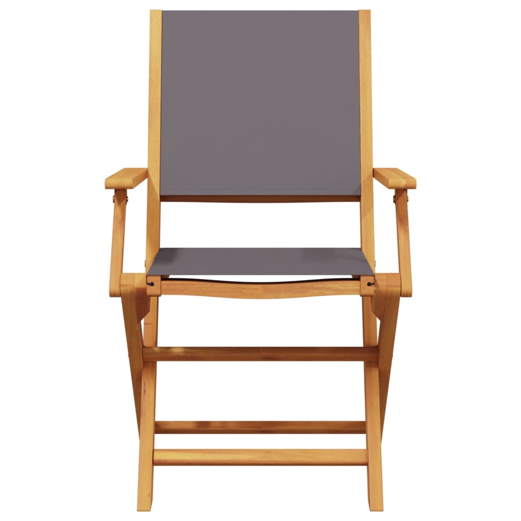 vidaXL Bistro Set | Anthracite | Solid Acacia wood, 100% polyester fabric