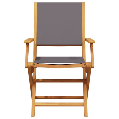 vidaXL Bistro Set | Anthracite | Solid Acacia wood, 100% polyester fabric