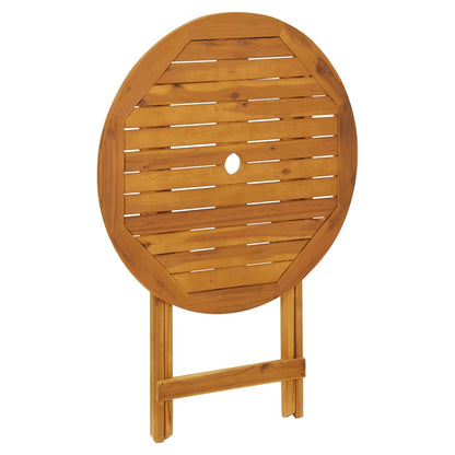 vidaXL Bistro Set | Grey | Solid acacia wood and polypropylene | Medium