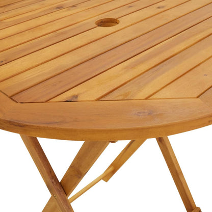 vidaXL Bistro Set | Grey | Solid acacia wood and polypropylene | Medium
