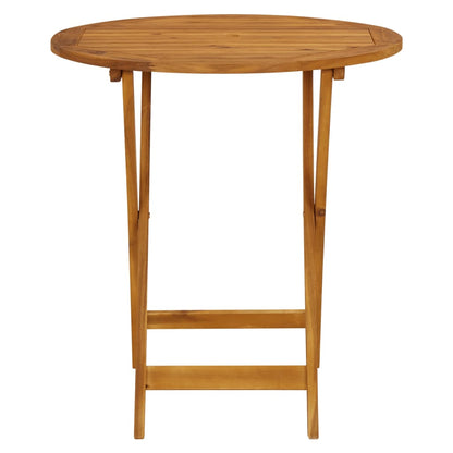 vidaXL Bistro Set | Taupe, Wood | Solid acacia wood, polyester fabric | Medium