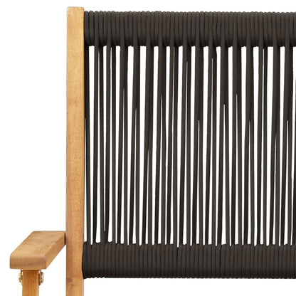 vidaXL Bistro Set | Black | Solid Acacia wood, Polypropylene | Compact