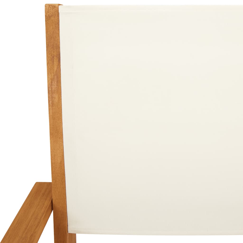 vidaXL Bistro Set | Cream White | Solid acacia wood | Compact | Foldable