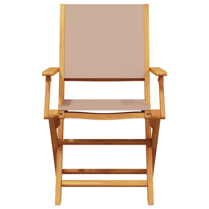 vidaXL Bistro Set | Taupe | Solid Acacia wood | 2-Seater | Foldable | Bistro Set