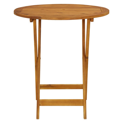 vidaXL Bistro Set | Taupe | Solid Acacia wood | 2-Seater | Foldable | Bistro Set