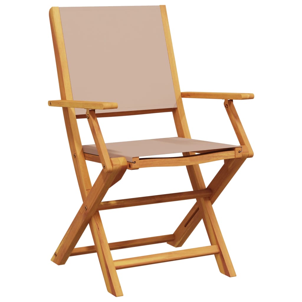 vidaXL Bistro Set | Taupe | Solid acacia wood | Medium | Foldable | Bistro Set