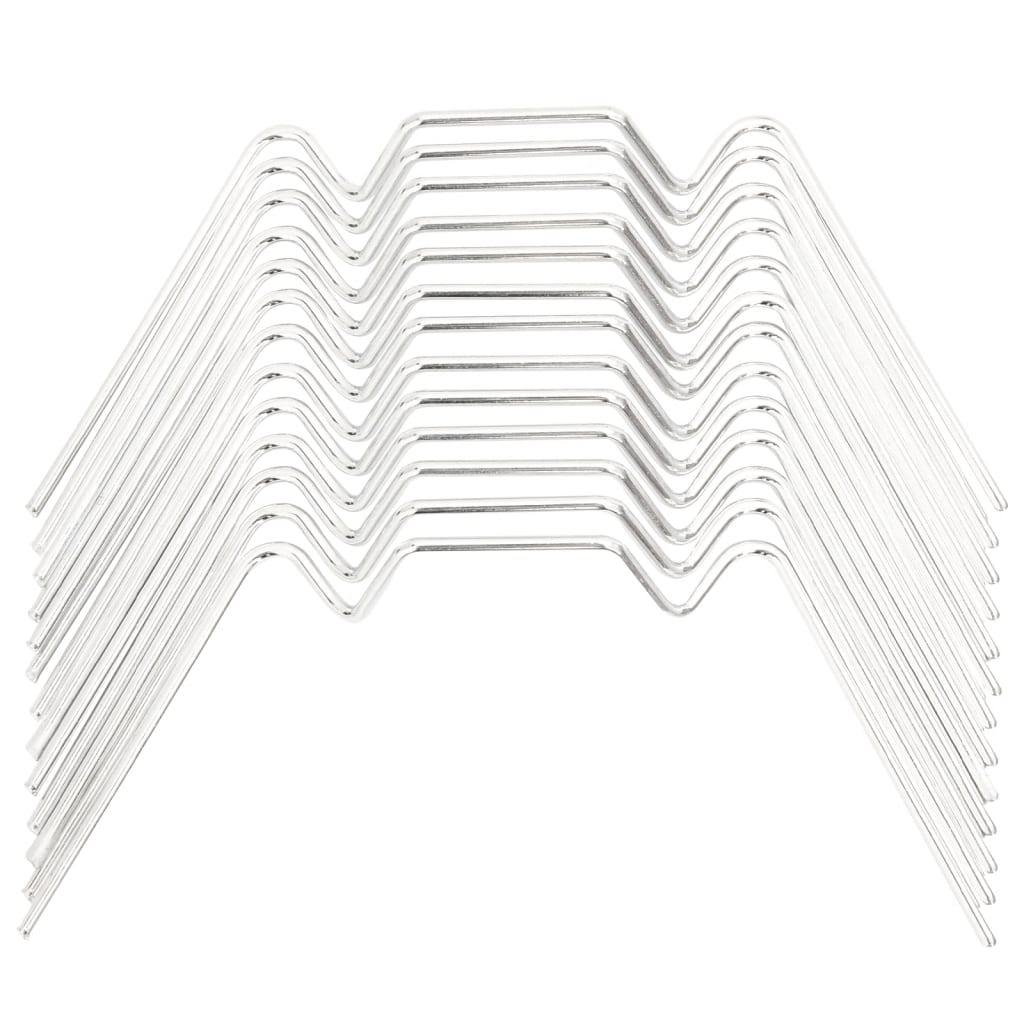 vidaXL Greenhouse Clips 50 pcs W Type Galvanised Steel