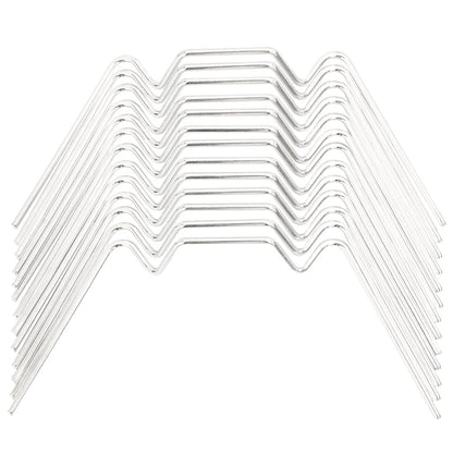 vidaXL Greenhouse Clips 50 pcs W Type Galvanised Steel