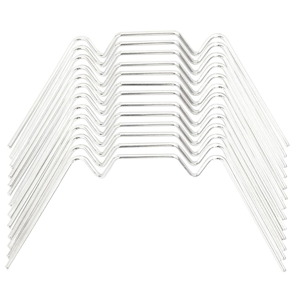 vidaXL Greenhouse Clips 100 pcs W Type Galvanised Steel