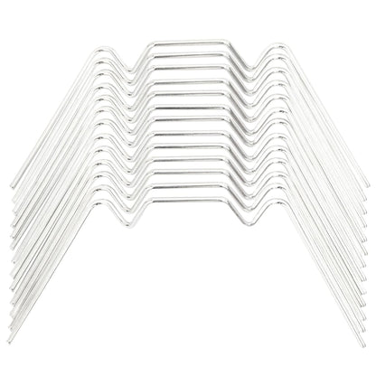 vidaXL Greenhouse Clips 100 pcs W Type Galvanised Steel
