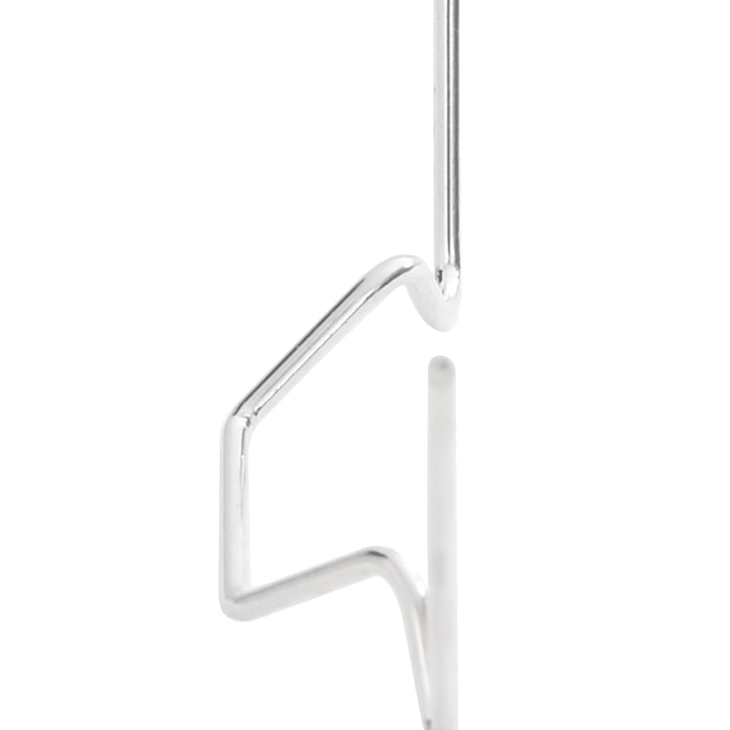 vidaXL Greenhouse Clips 100 pcs W Type Galvanised Steel